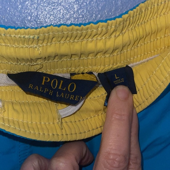 Polo Ralph Lauren Men's Blue Swim Trunks Size L Beach Summer Quick-Dry. B3 - Picture 4 of 4